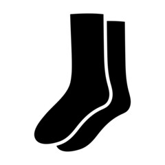 Socks icon. Pair warm socks, clothes accessory.