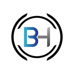 Initial BH letter Logo Design vector Template. Abstract BH Letter logo Design.