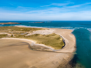 Aerial view of Ballyness Bay and Magheraroarty in County Donegal - Ireland © Lukassek