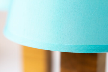 two turquoise floor lamps, a floor lamp on a neutral background, handmade isolated on a white...