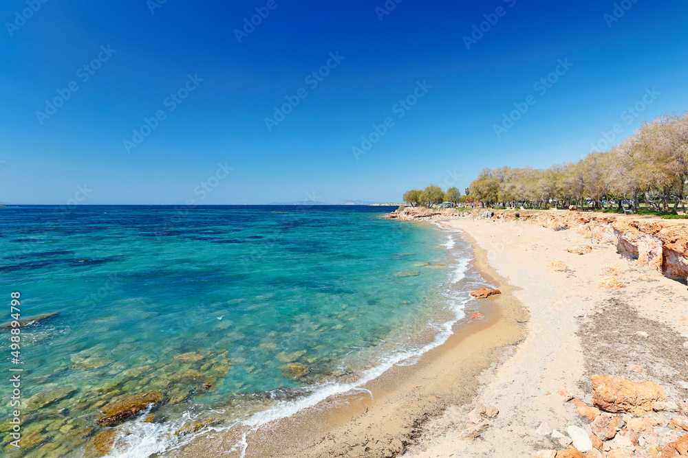 Wall mural beach of voula near athens, greece