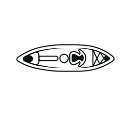 Kayak Vector Art, Black Colour Icon, And Free Vector File Download.
