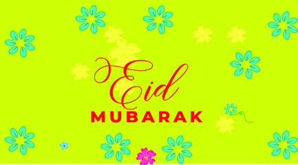 Eid Mubarak Islamic vector design greeting card template