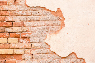 Red brick wall grunge texture background