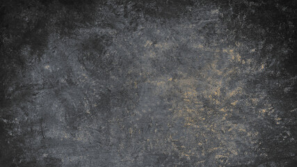 Fototapeta na wymiar Dark concrete wall texture, panoramic view, background surface