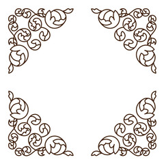 オーナメント 装飾 飾り シンプル ラインアート 背景なし