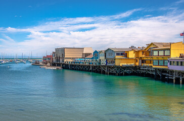 The Old Fisherman's Wharf in Monterey, California. It used as an active wholesale fish market into...