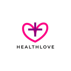 Fototapeta na wymiar health love corporate logo design