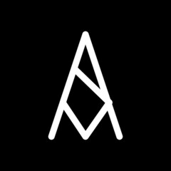  corporate monogram letter a m v logo design