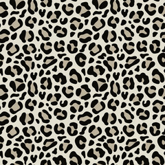 Leopard print. Abstract leopard skin seamless pattern in cartoon style.
