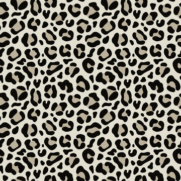 Leopard print. Abstract leopard skin seamless pattern in cartoon style.

