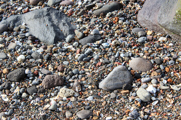 Sun and Rocks on the Beach