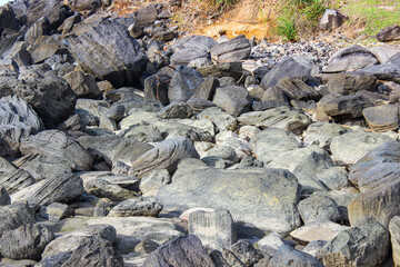 Sun and Rocks on the Beach