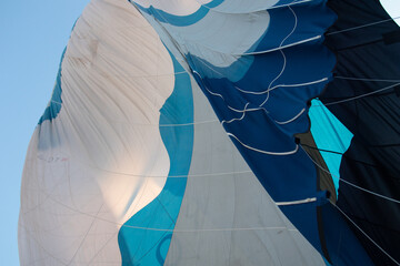 Fototapeta na wymiar Bottom part of Hot air balloon dome