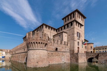 Fototapeta na wymiar Rocca Sanvitale di Fontanellato, Parma, Italy, on a sunny day