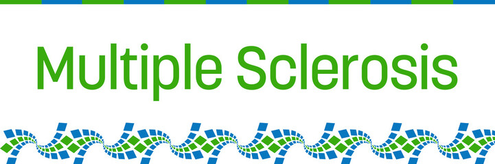 Multiple Sclerosis Green Blue Graphics Bottom Horizontal 