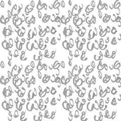 Grayscale monochrome background.Graphite pencil or gray marker simple shapes. Geometric abstract seamless pattern. Minimalistic grid repeat of small elements.