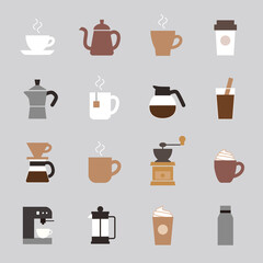 Coffee icon set