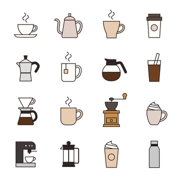 Coffee icon set