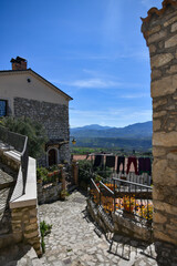 A narrow street in Gesualdo, a small village in the province of Avellino, Italy.