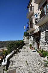 A narrow street in Gesualdo, a small village in the province of Avellino, Italy.