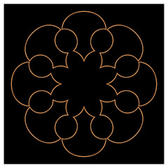 Amazing black white vector mandalas in different themes in oriental and western style for luxury logos, designs and coloring books