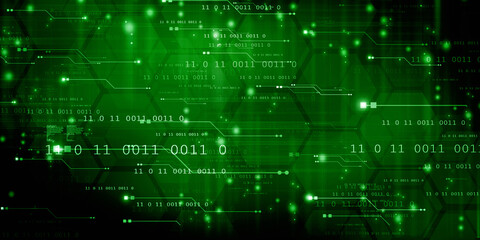 2d illustration Abstract futuristic electronic circuit technology background