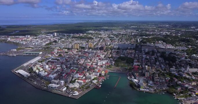 Aerial views of Pointe-a-Pitre, Guadeloupe Island