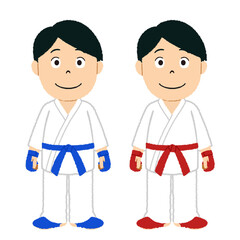 空手・組手男子のイラスト