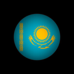 Country Kazakhstan. Kazakhstan flag. Vector illustration.