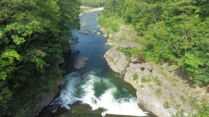 waterfall in the mountains
