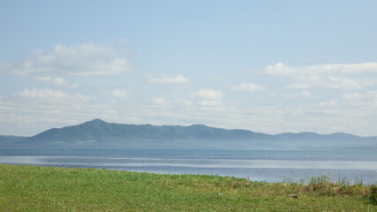 lake and mountains