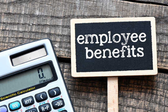 Employee Benefits Written On A Small Chalk Board. Business Concept.