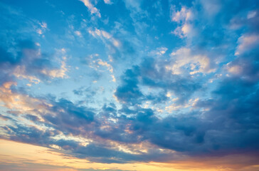 Naklejka na ściany i meble Sunset sky for background or sunrise sky