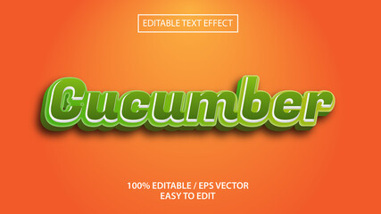 cucumber e text effect Premium