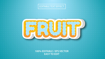 fruit text effect Premium
