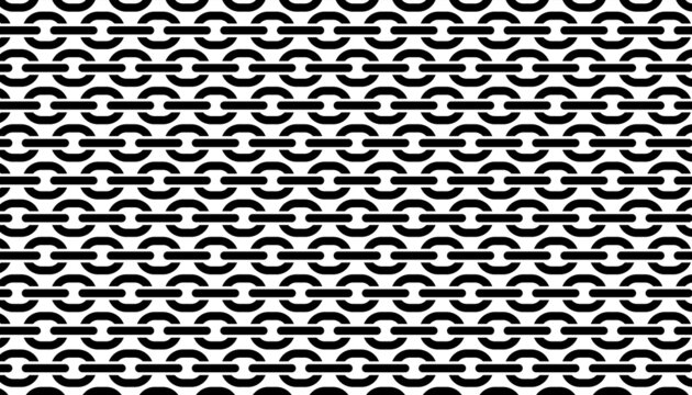 Abstract chain pattern background. Black and white wallpaper with chains. Image Illustration.