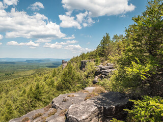 Hoher Schneeberg in der Böhmischen Schweiz - Aussicht Richtung Zschirnsteine
