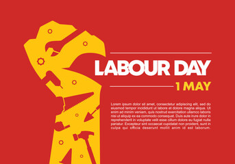 Labour day background banner poster on may 1st.