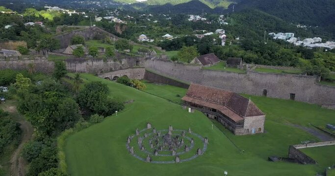 Aerial view of Fort Louis Delgres, Guadeloupe