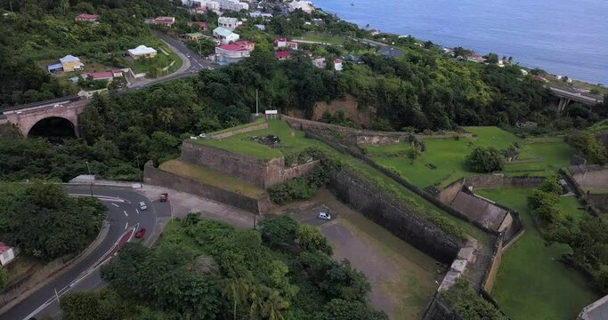 Aerial view of Fort Louis Delgres, Guadeloupe