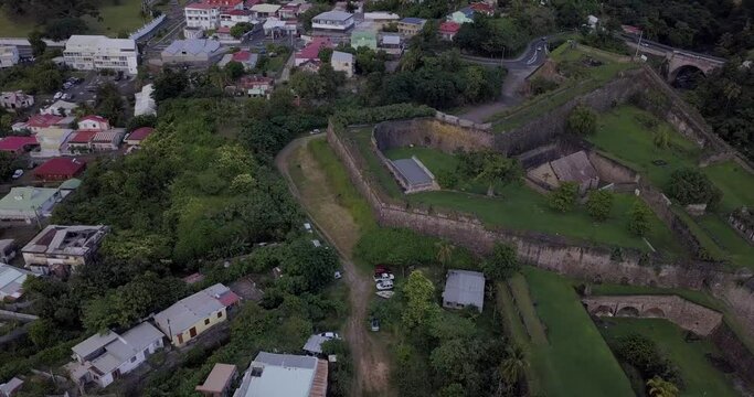 Aerial view of Fort Louis Delgres, Guadeloupe
