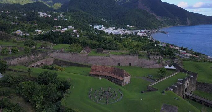 Aerial view of Fort Louis Delgres, Guadeloupe