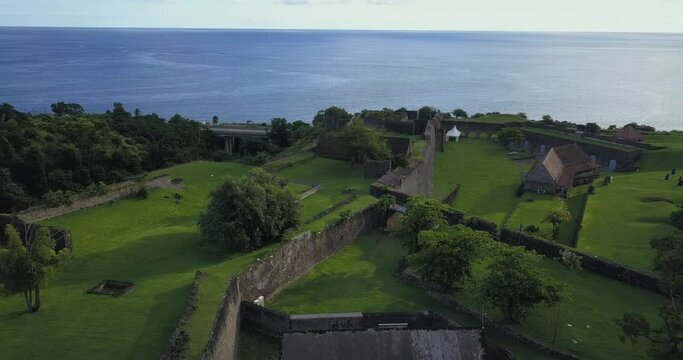 Aerial view of Fort Louis Delgres, Guadeloupe