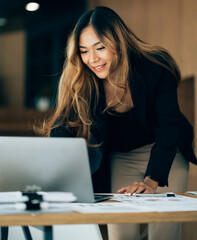 businesswoman working in office