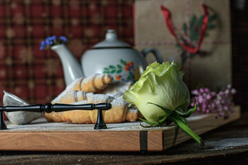 still life with tea and teapot
