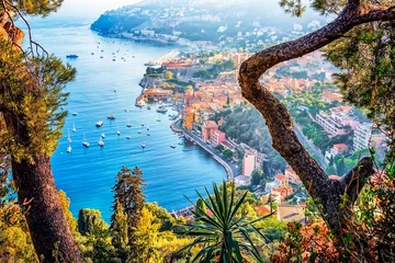 Wall murals Villefranche-sur-Mer, French Riviera Villefranche-Sur-Mer village next to Nice on the French Riviera