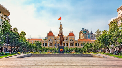 Fototapeta na wymiar City hall in Ho Chi Minh city