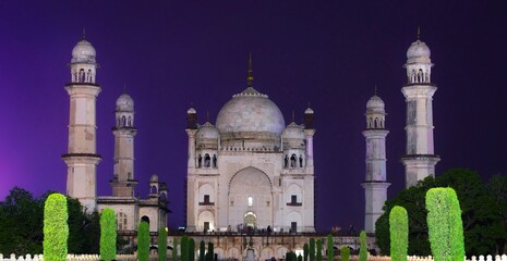 A beautiful picture at evening of world famous historical monument Bibi ka Makbara at Aurangabad,...