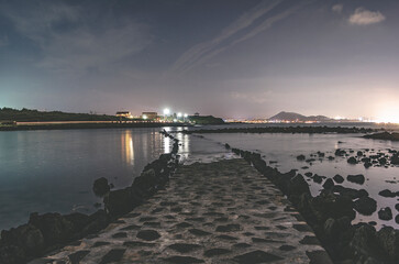 Obraz premium 밤 바다